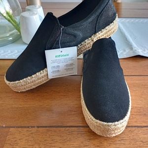 Trenton Black Suede Espadrilles Size 9.5